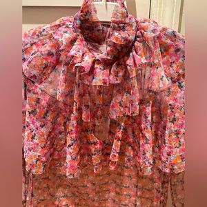 Philosophy Ruffled-Collar Tulle Top NWT SZ 8 (44)